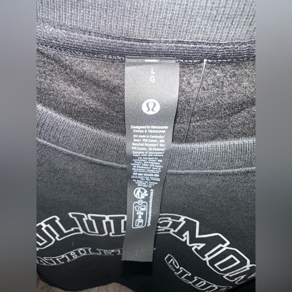 Lululemon Steady State Crew Graphic Black Sz Large NWT - Picture 3 of 6
